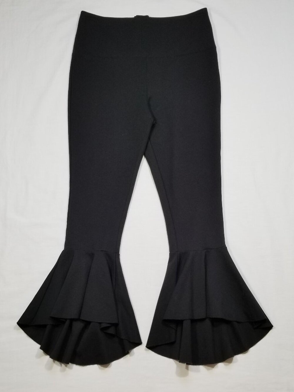 BEBE Asymmetrical Ruffle Flared Pants 7083E1M